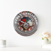 Schöne schöne frohe Weihnachten mit Liebe Große Wanduhr (Zuhause)