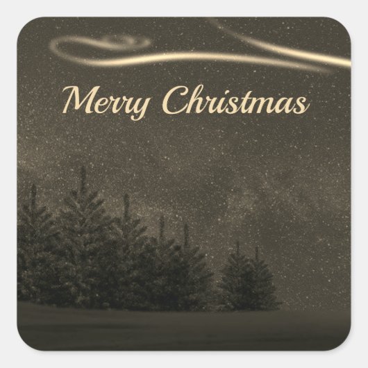 Schöne, schöne Funkelnd Weihnachten Quadratischer Aufkleber (Vorderseite)