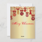 Schöne, schöne Funkelnd Weihnachtsbälle Feiertagskarte (Rückseite)