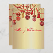 Schöne, schöne Funkelnd Weihnachtsbälle Feiertagskarte (Vorne/Hinten)