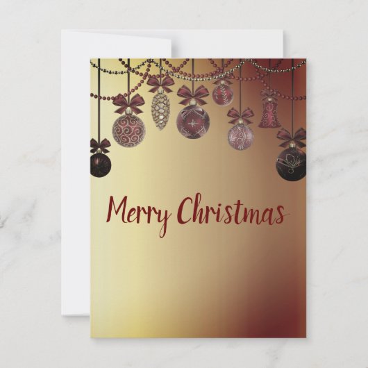 Schöne, schöne Funkelnd Weihnachtsbälle Holida Feiertagskarte (Vorderseite)