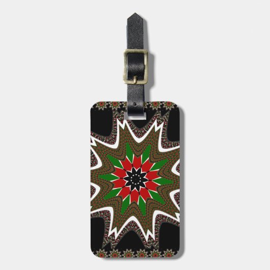 Schöne schöne Kenya Kulturmotif Geometrie Gepäckanhänger (Vorderseite vertikal)