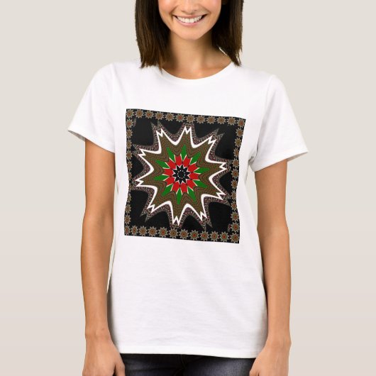 Schöne schöne Kenya Kulturmotif Geometrie T-Shirt (Vorderseite)