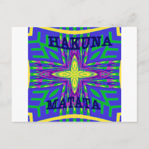 Schöne schöne Mombasa Kanga Hakunamatata Tribal Postkarte