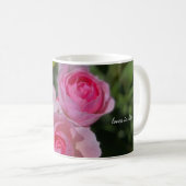 Schöne Schöne Rosa Rosen Kaffeetasse (VorderseiteRechts)