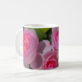 Schöne Schöne Rosa Rosen Kaffeetasse (Vorderseite Links)