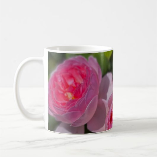 Schöne Schöne Rosa Rosen Kaffeetasse (Links)