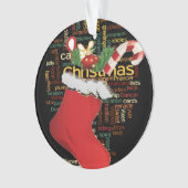 Schöne, schöne, rote Weihnachten Ornament (Vorderseite)