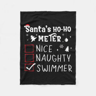 Schöne Schöne schwimmende Weihnachtsliste Schwimme Fleecedecke