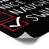 Schöne Schöne schwimmende Weihnachtsliste Schwimme Poster (Ecke)