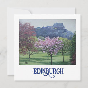 Schöne schottische Burg Edinburgh Castle Feiertagskarte