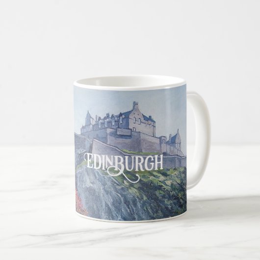 Schöne schottische Burg Edinburgh Castle Kaffeetasse (VorderseiteRechts)