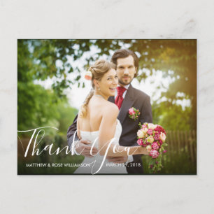 schöne Schrift   hochzeit danke Postkarte