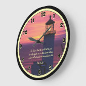 Schöne Schrift John 3:16 Custom Leuchtturm Große Wanduhr (Winkel)