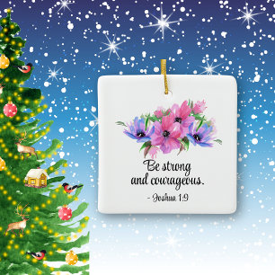 Schöne Schrift Starke mutige Blüte Keramikornament