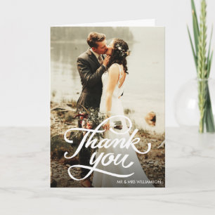 schöne Schrift Vielen Dank für Ihre Hochzeit Dankeskarte