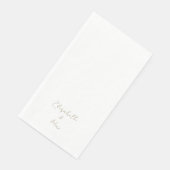 Schöne Schriftart Gold-Text-Hochzeit Serviette (Ecke)