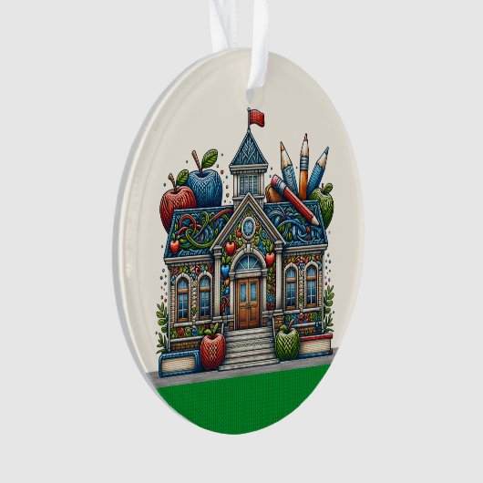 Schöne Schule - Lehrer - Siehe zurück Ornament (Vorderseite)