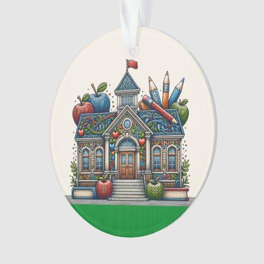 Schöne Schule - Lehrer - Siehe zurück Ornament (Vorderseite)