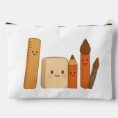 Schöne Schulwerkzeuge - Niedlich transparent Zubehörtasche (Rückseite)