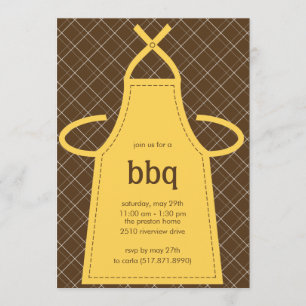 Schöne Schürze Sommer Party/Kochen Party Einladung