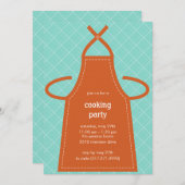 Schöne Schürze Sommer Party/Kochen Party Einladung (Vorne/Hinten)