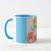 Schöne Schüssel mit Roten Äpfeln Wasserfarbe Tasse (Links)