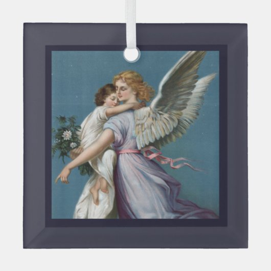 Schöne Schutzengel-Malerei Ornament Aus Glas (Vorderseite)