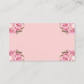 Schöne Schwan Floral Baby Dusche Windelwanne Winde Begleitkarte (Rückseite)