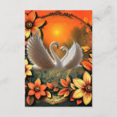 Schöne Schwäne in der Liebe. Begleitkarte (Rückseite)