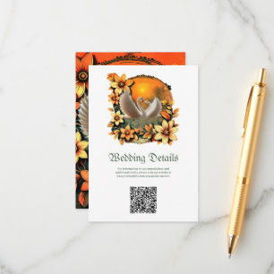 Schöne Schwäne in der Liebe. Begleitkarte