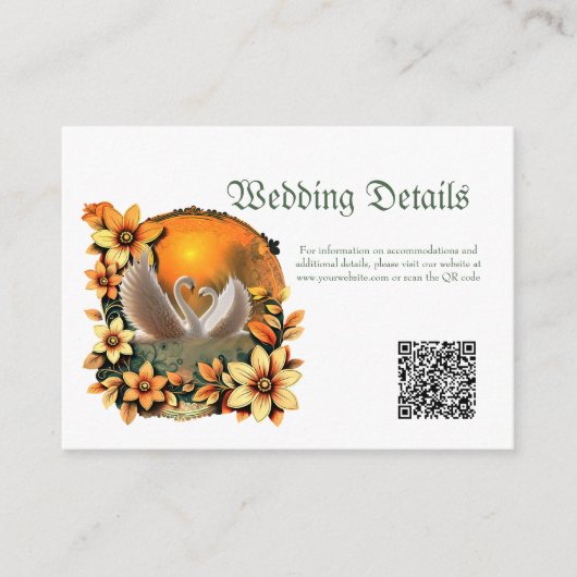 Schöne Schwäne in der Liebe. Begleitkarte (Vorderseite)