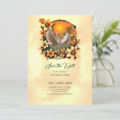 Schöne Schwäne in der Liebe. Save The Date (Stehend Vorderseite)