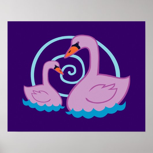 Schöne Schwäne Poster (Vorne)