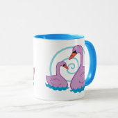Schöne Schwäne Tasse (VorderseiteRechts)