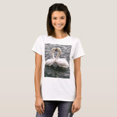 Schöne Schwanpaare T-Shirt (Vorne ganz)