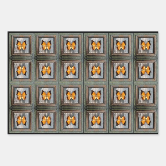 Schöne schwarz-Borded Charaxes Butterfly V2 Geschenkpapier Set (Vorderseite 3)