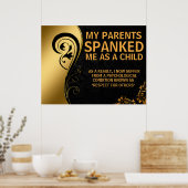 Schöne Schwarz/Gold-Design-Wirbel Poster (Küche)