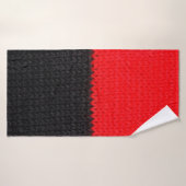 schöne, schwarz-rote Strickstoffe mit Zeichnung Badehandtuch (Badehandtuch)