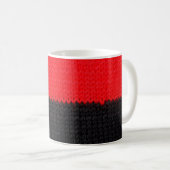 schöne, schwarz-rote Strickstoffe mit Zeichnung Kaffeetasse (VorderseiteRechts)
