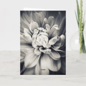 Schöne Schwarz-Weiß-Blume Denken Sie an Sie Karte (Rückseite)
