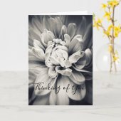 Schöne Schwarz-Weiß-Blume Denken Sie an Sie Karte (Gelbe Blume)