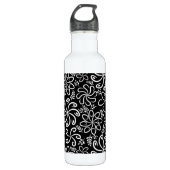 Schöne Schwarz-Weiß-Farbe Edelstahlflasche (Vorderseite)