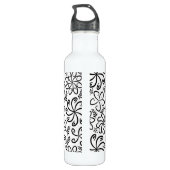 Schöne Schwarz-Weiß-Farbe Edelstahlflasche (Rückseite)