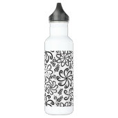 Schöne Schwarz-Weiß-Farbe Edelstahlflasche (Links)