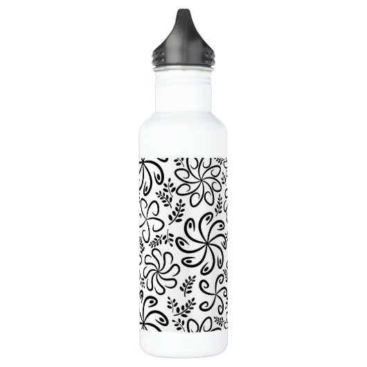 Schöne Schwarz-Weiß-Farbe Edelstahlflasche (Links)