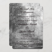 Schöne Schwarz-Weiß-Hochzeit Einladung (Vorne/Hinten)