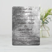 Schöne Schwarz-Weiß-Hochzeit Einladung (Stehend Vorderseite)