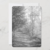 Schöne Schwarz-Weiß-Hochzeit Einladung (Rückseite)