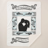 Schöne Schwarz-Weiß-Silhouette Sherpadecke (Vorderseite)